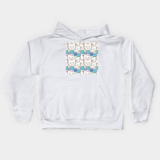 Cute Cat Seamless Patterns Kids Hoodie